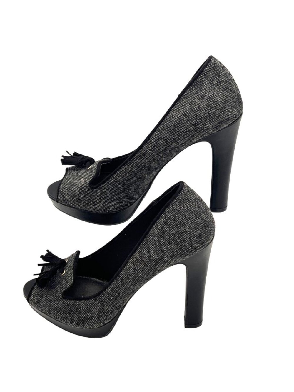 Christian Siriano For Payless Gray Platform Peep-Toe Heels Womens Size 8.5 New - Picture 3 of 15